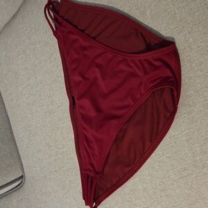 burgundy bikini bottom